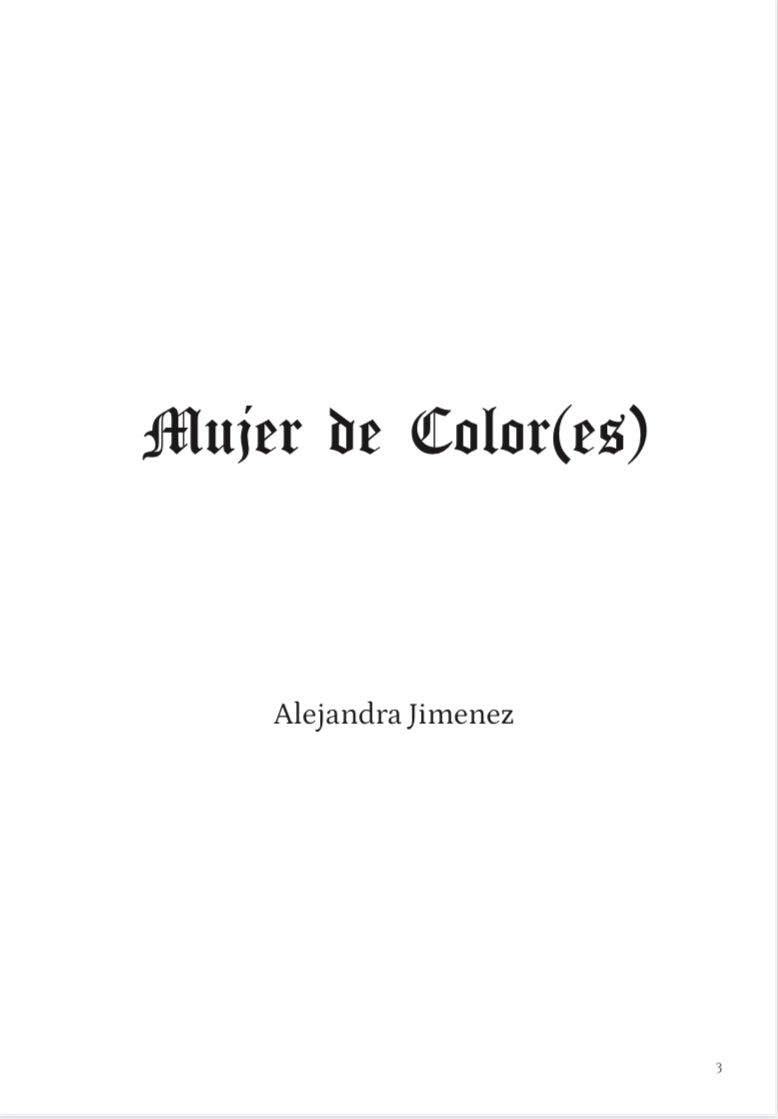 MUJER DE COLOR(ES) BY ALEJA JIMENEZ